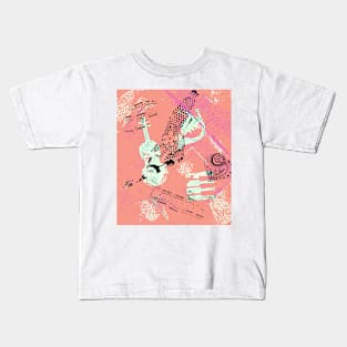 Musical Memories 5 Faux Chine Colle Monoprint Var 1 Kids T-Shirt